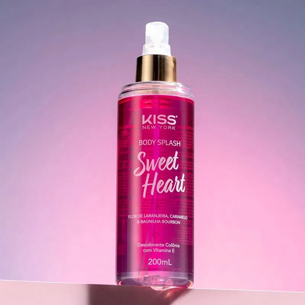 KIT PAR PERFEITO PARA SEU CORPO LOÇÃO CORPORAL E BODY SPLASH SWEET HEART KISS NEW YORK 