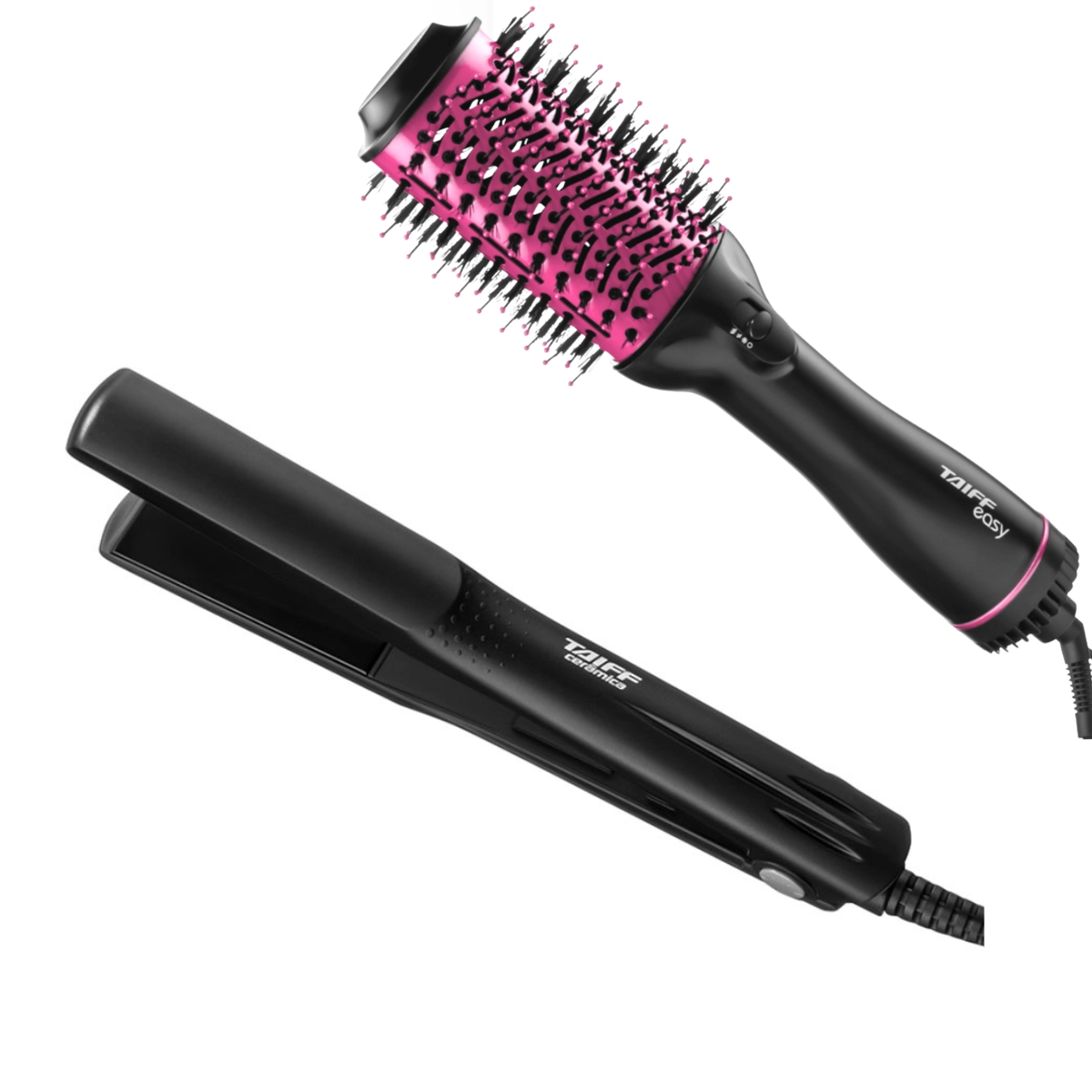 KIT TAIFF PRANCHA ACTION CERAMIC E ESCOVA EASY