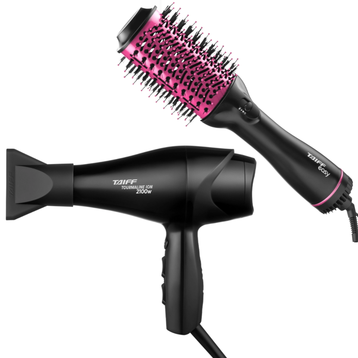 KIT TAIFF SECADOR TOURMALINE E ESCOVA EASY