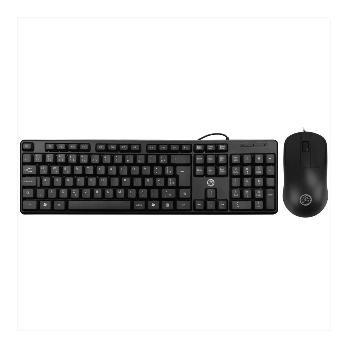 KIT TECLADO E MOUSE COM FIO BPC-8236/007 1000DPI PRETO