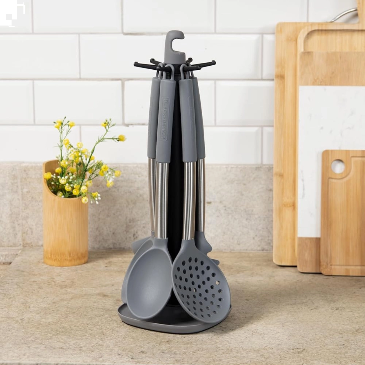 Kit Utensilios Cozinha Black Decker Silicone Nylon 7pçs