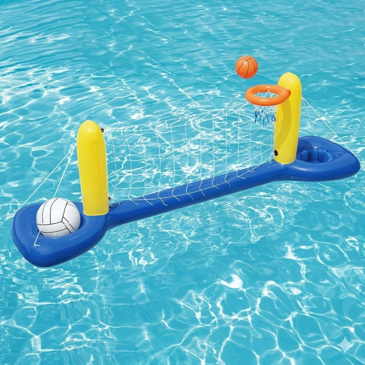 KIT VOLEIBOL INFLAVEL BRINQUEDO PARA PISCINA BESTWAY AZUL
