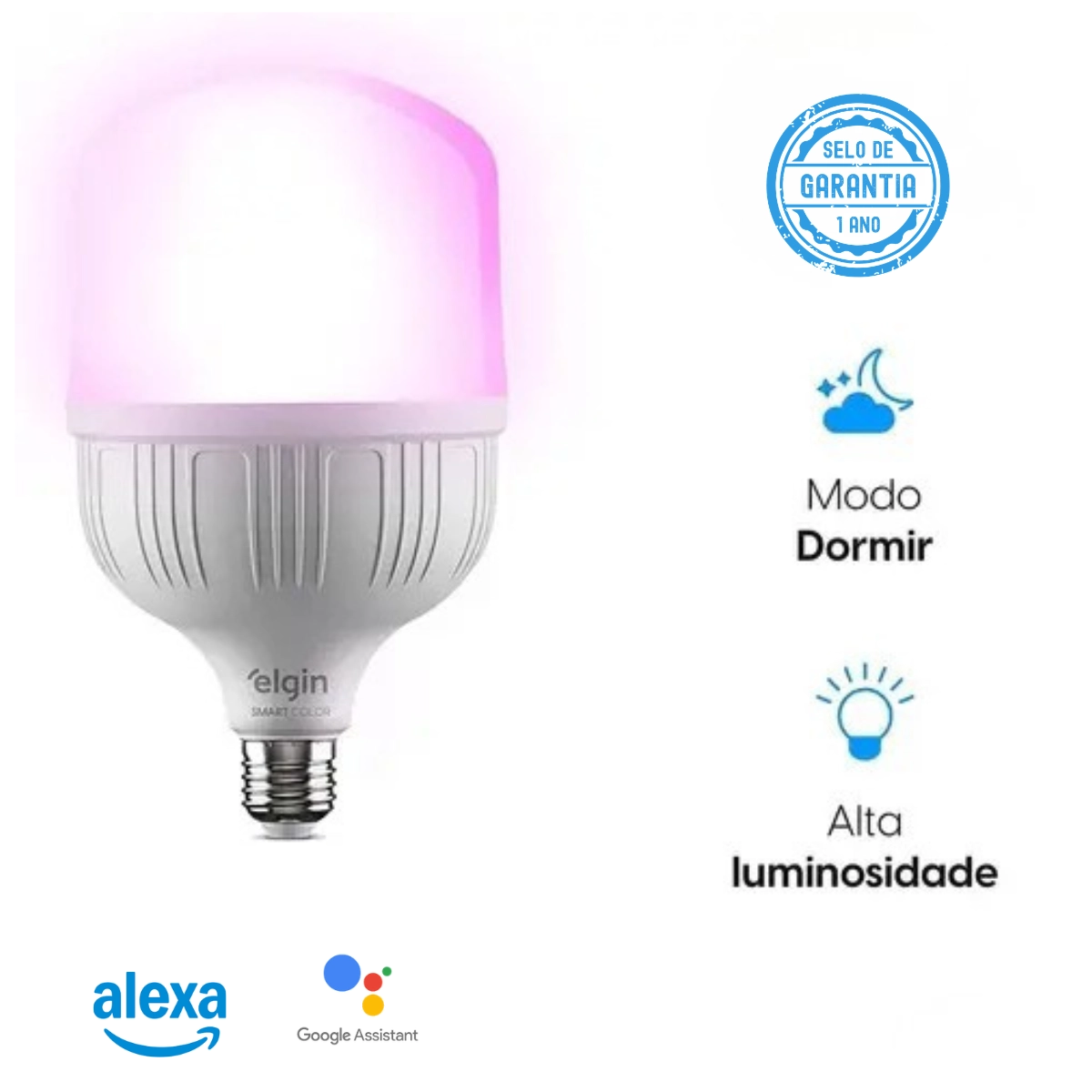 LÂMPADA LED SMART 20W 6500K COMPATÍVEL COM ALEXA E GOOGLE HOME BIVOLT LÂMPADA LED SMART 20W 6500K COMPATÍVEL COM ALEXA E GOOGLE HOME BIVOLT