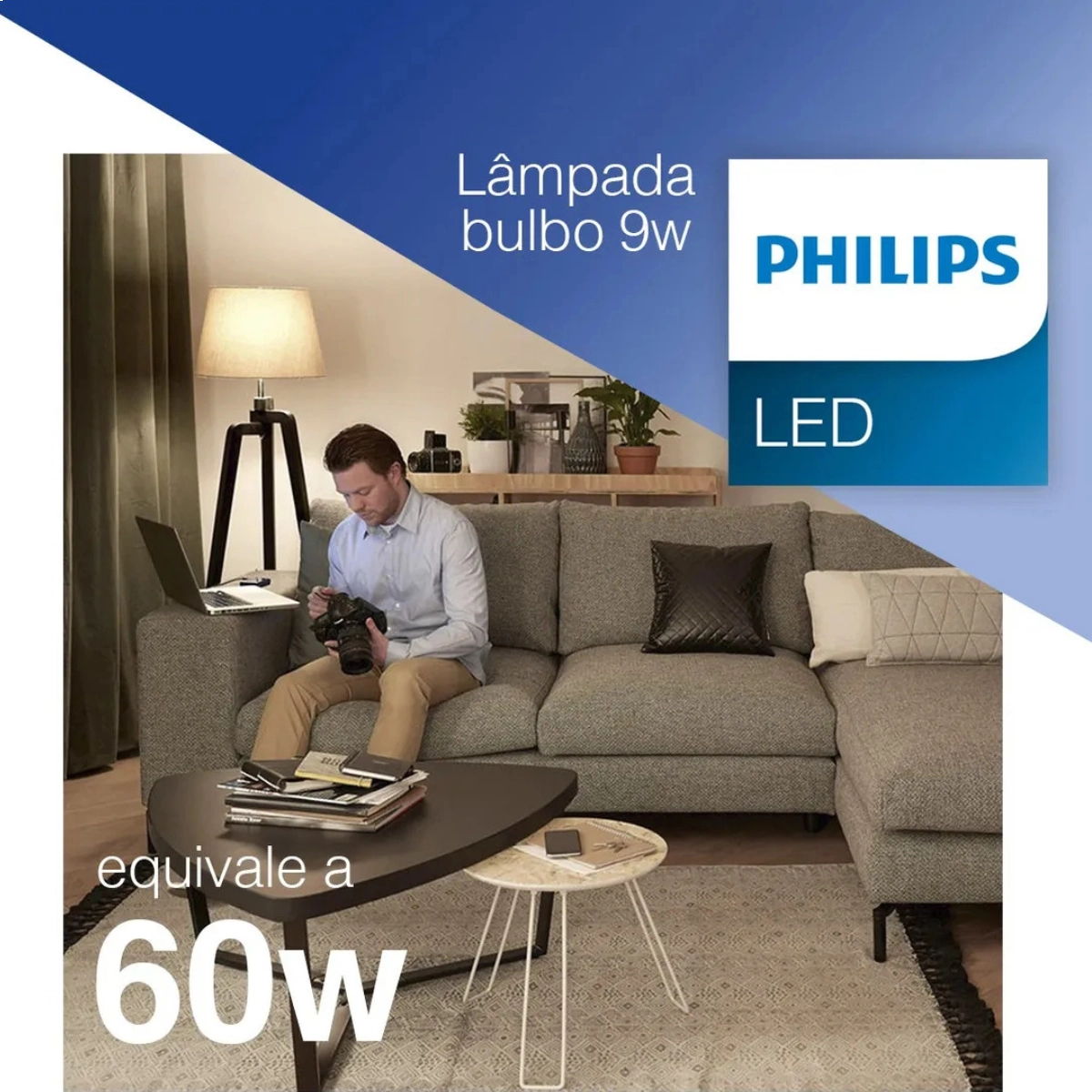 LÂMPADA PHILCO LED BULBO A60 9W 3000K 806LM BIVOLT