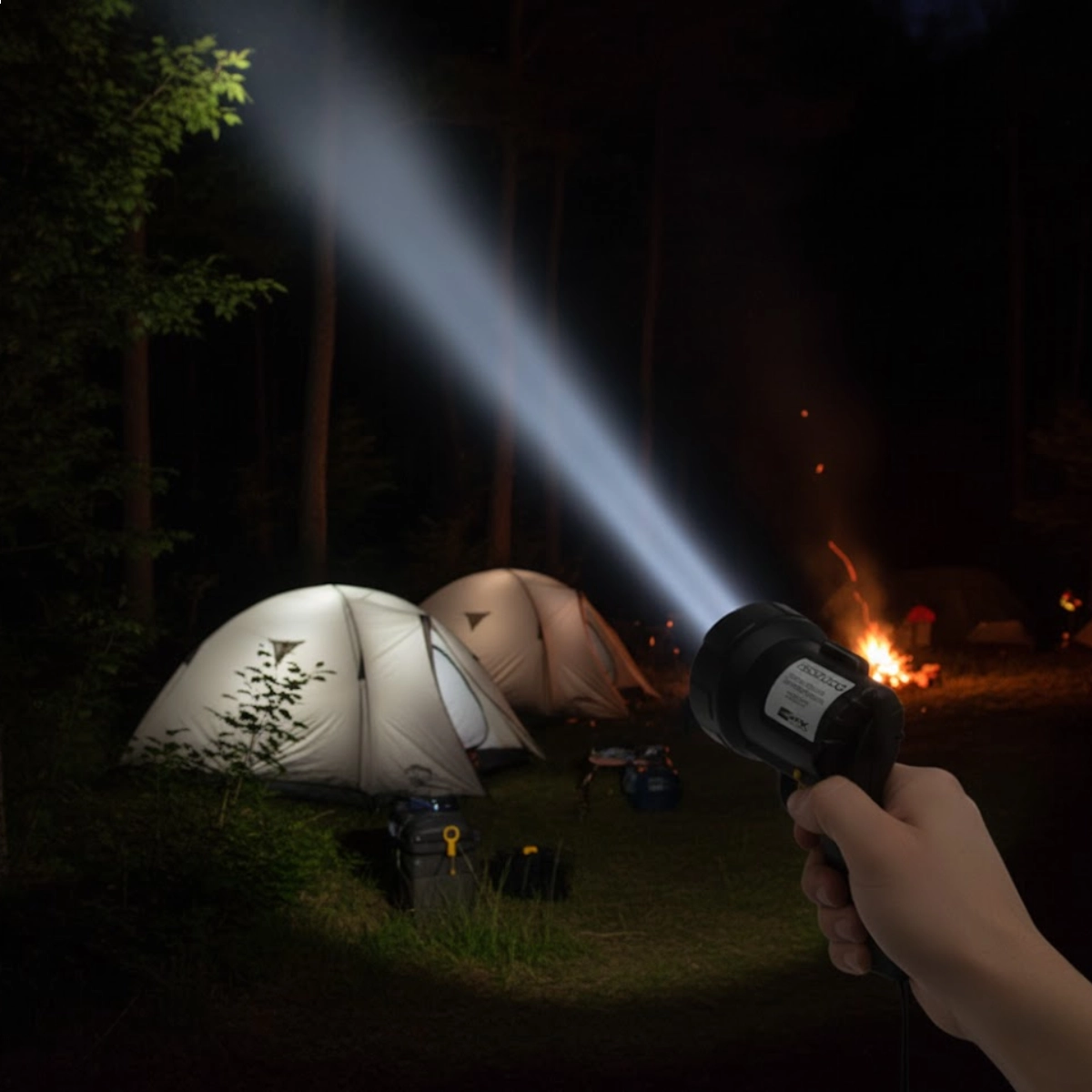 LANTERNA PARA CAMPING 6W PRETA NAUTIKA CABO 3M