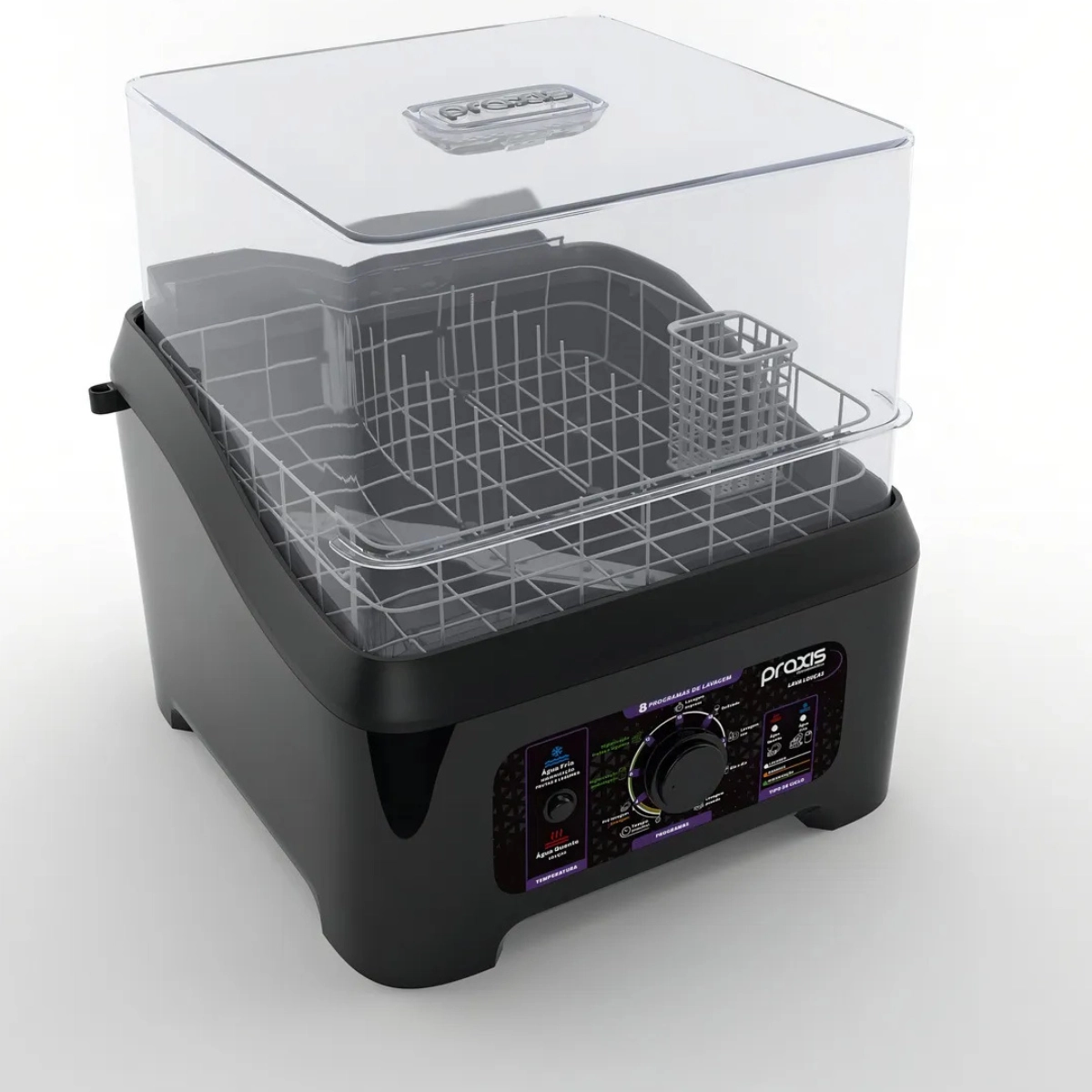 LAVA LOUÇAS PORTATIL SEMI AUTOMATICA PRAXIS PRETA 127V