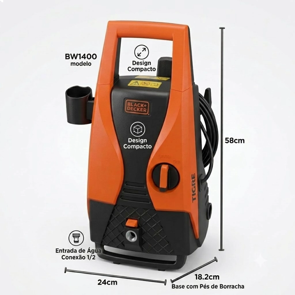Lavadora Alta Pressao 1512psi 1400w Black Decker Pw1450td-br 127v Lavadora Alta Pressao 1512psi 1400w Black Decker Pw1450td-br 127v