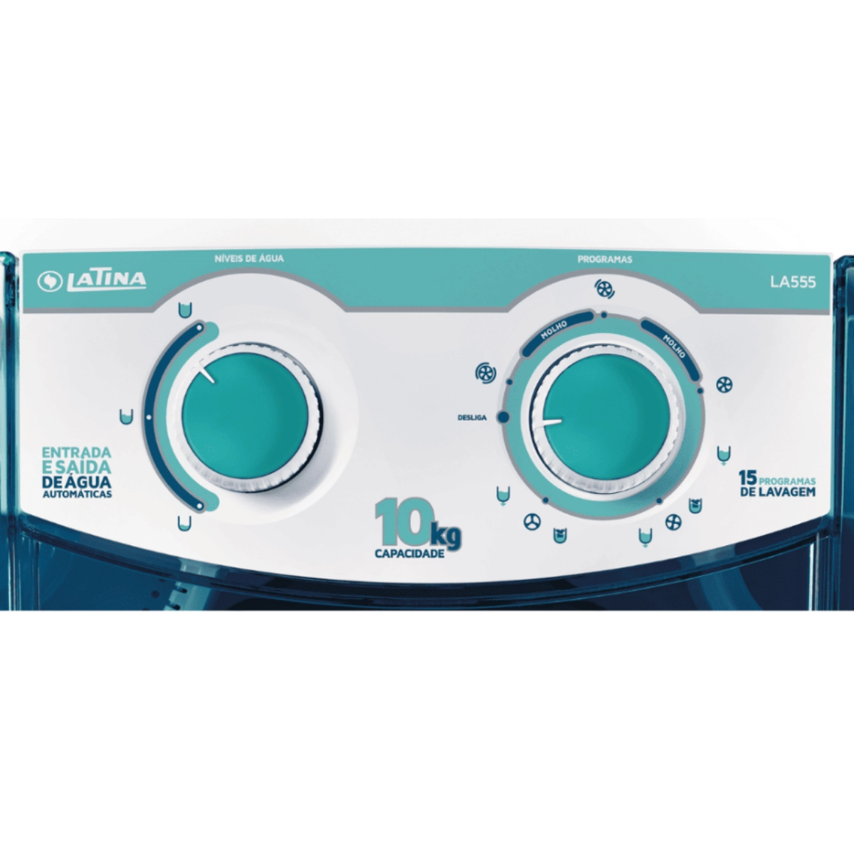 Lavadora Automática Latina 10kg 220V 15 Programas Super Turbina Lavadora Automática Latina 10kg 220V 15 Programas Super Turbina