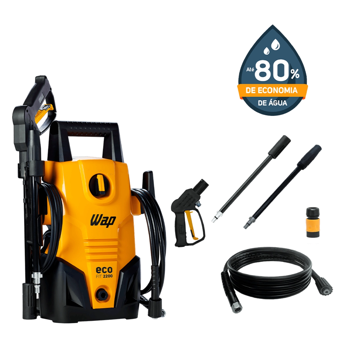 LAVADORA DE ALTA PRESSÃO 1400W 1500PSI WAP ECOFIT 2200 127V LAVADORA DE ALTA PRESSÃO 1400W 1500PSI WAP ECOFIT 2200 127V