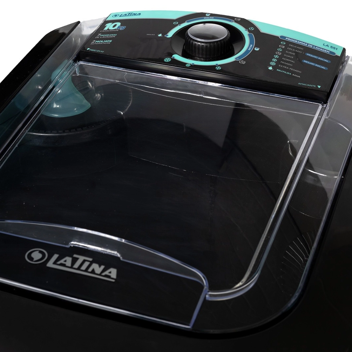 LAVADORA DE ROUPAS SEMIAUTOMATICA PRETA LA551 10KG 7 PROGRAMAS 127V