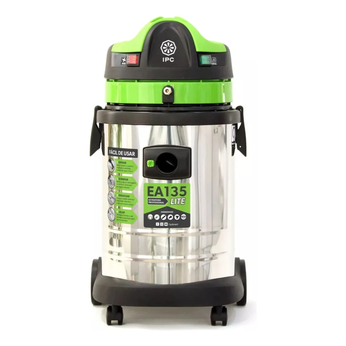 LAVADORA EXTRATORA DE CARPETES E ESTOFADOS 220V VERDE - IPC EA135 LITE