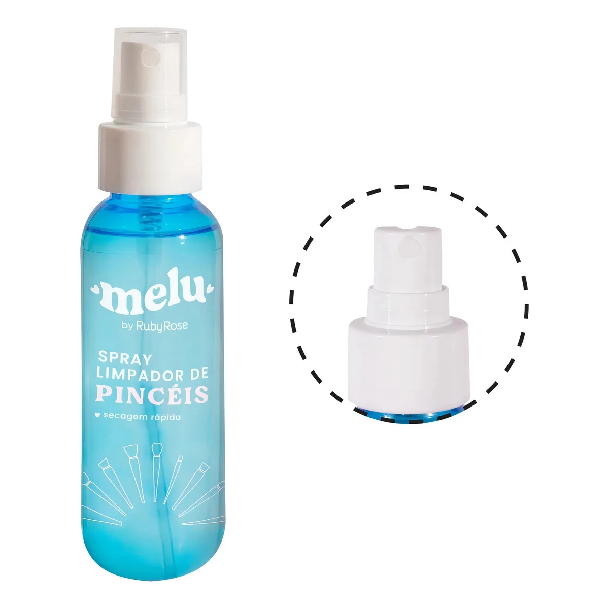 LIMPADOR DE PINCEIS RR1801 EM SPRAY MELU RUBYROSE