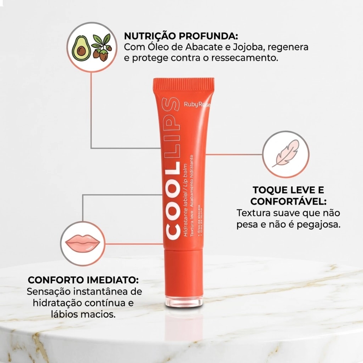 LIP BALM COOL LIPS HIDRATANTE LABIAL LL30 BY RUBY ROSE