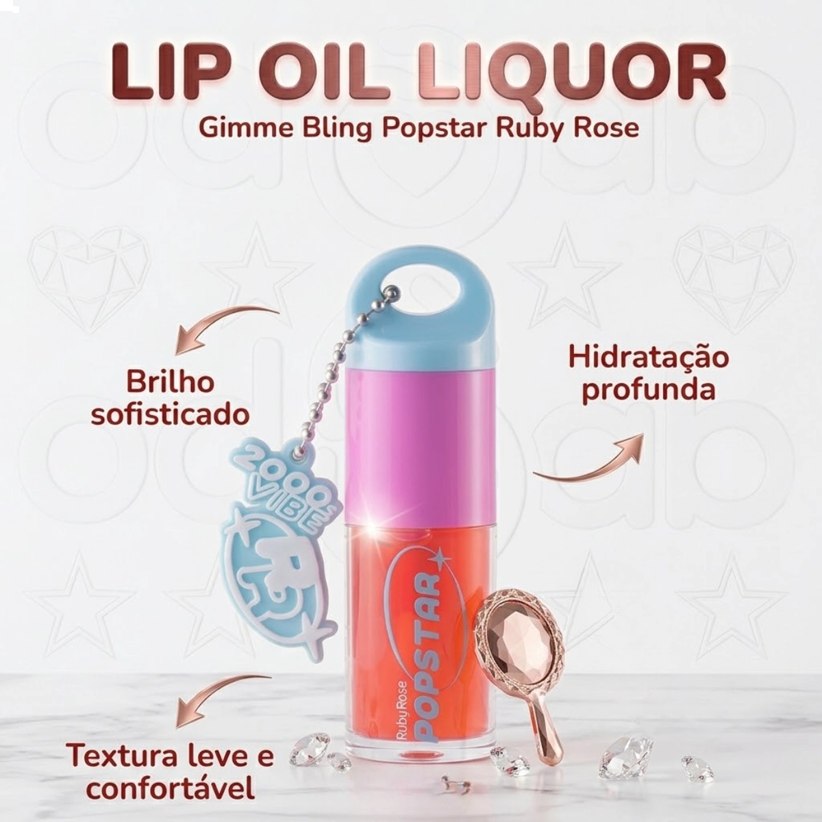 LIP OIL GIMME BLING LIQUOR POPSTAR GLOSS LABIAL RUBY ROSE