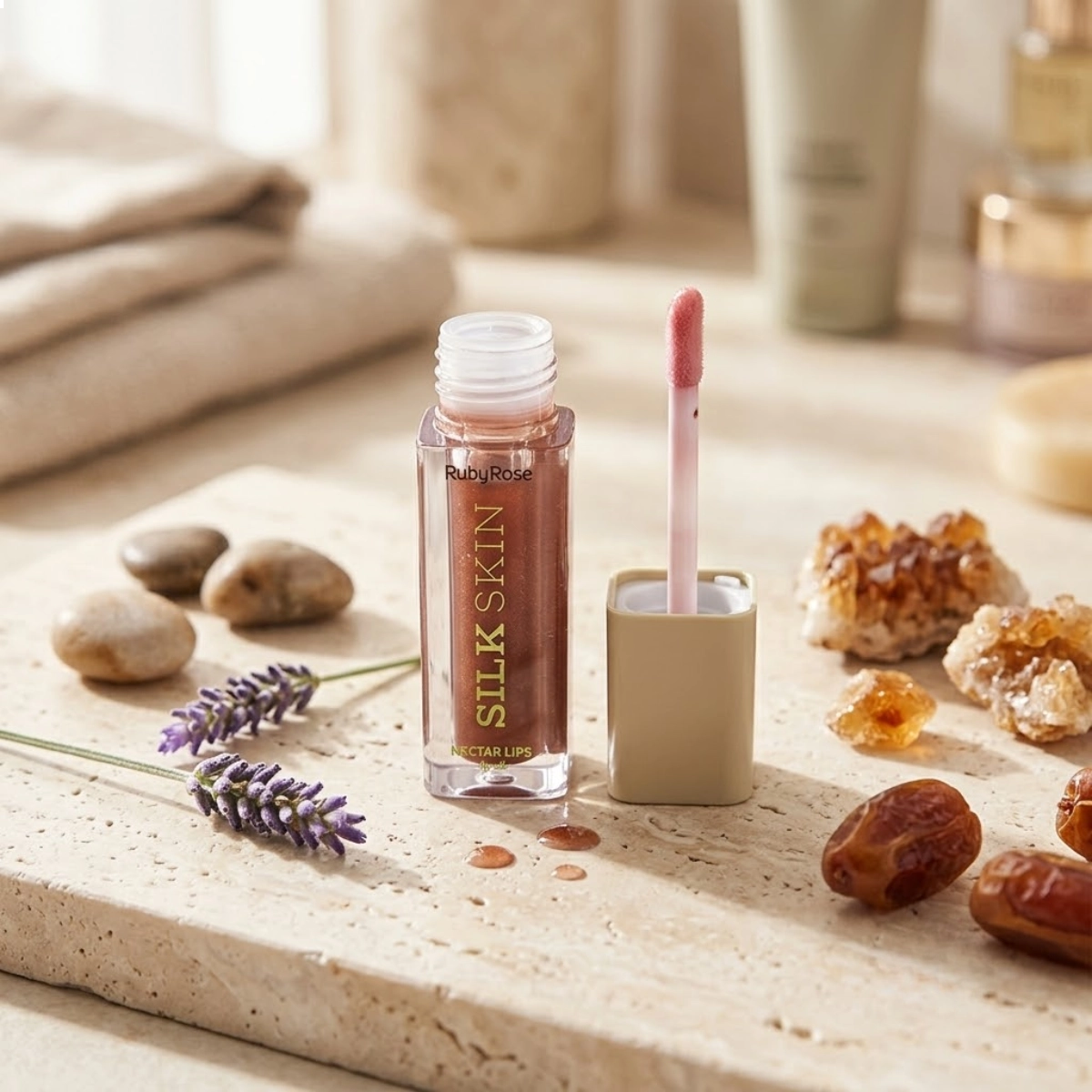 LIP OIL GLOSS BRILHO LABIAL RUBY ROSE NECTAR LIPS ESPRESSO LUXE