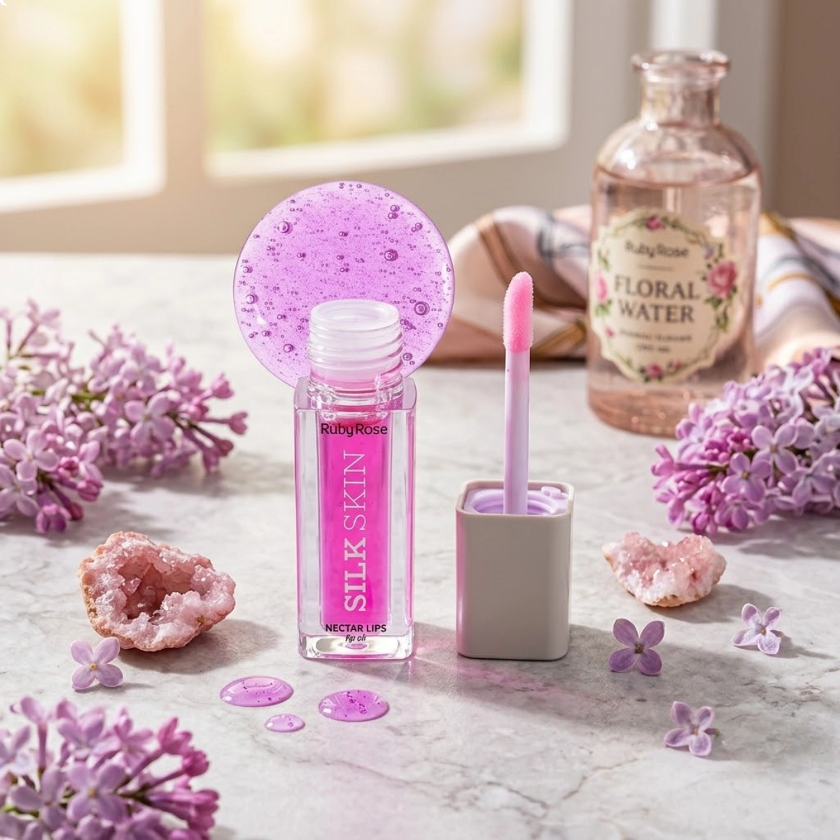 LIP OIL GLOSS BRILHO LABIAL RUBY ROSE NECTAR LIPS PINK PULSE