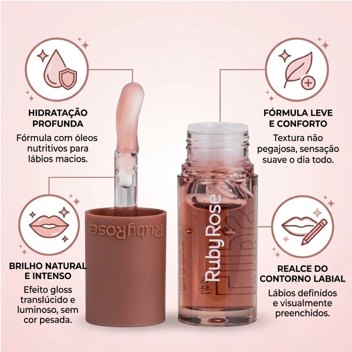 LIP OIL RUBY ROSE FRESH LIPS GL03 HIDRATANTE LABIAL LIP OIL RUBY ROSE FRESH LIPS GL03 HIDRATANTE LABIAL