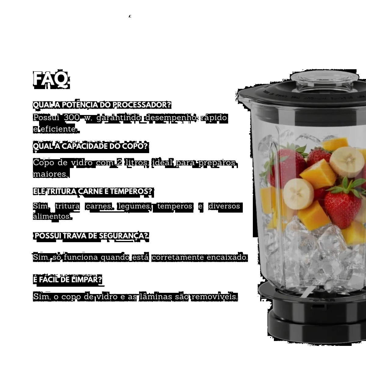 Liquidificador Creamy 1000w Preto 127v Gaabor Jm-16m02as Liquidificador Creamy 1000w Preto 127v Gaabor Jm-16m02as