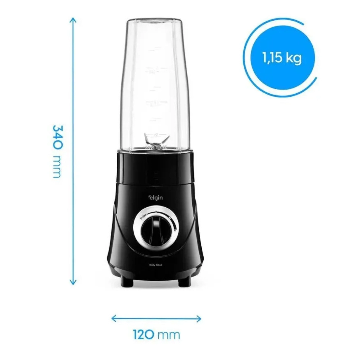 LIQUIDIFICADOR PORTÁTIL DAILY BLEND ELGIN 350W 750ML 127V LIQUIDIFICADOR PORTÁTIL DAILY BLEND ELGIN 350W 750ML 127V