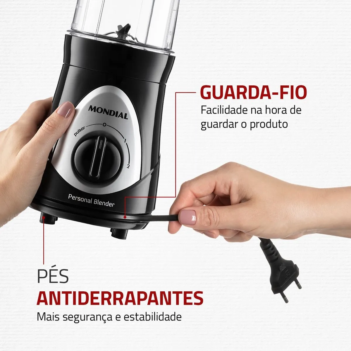 LIQUIDIFICADOR PORTÁTIL PERSONAL BLENDER DG-01 300W 220V MONDIAL