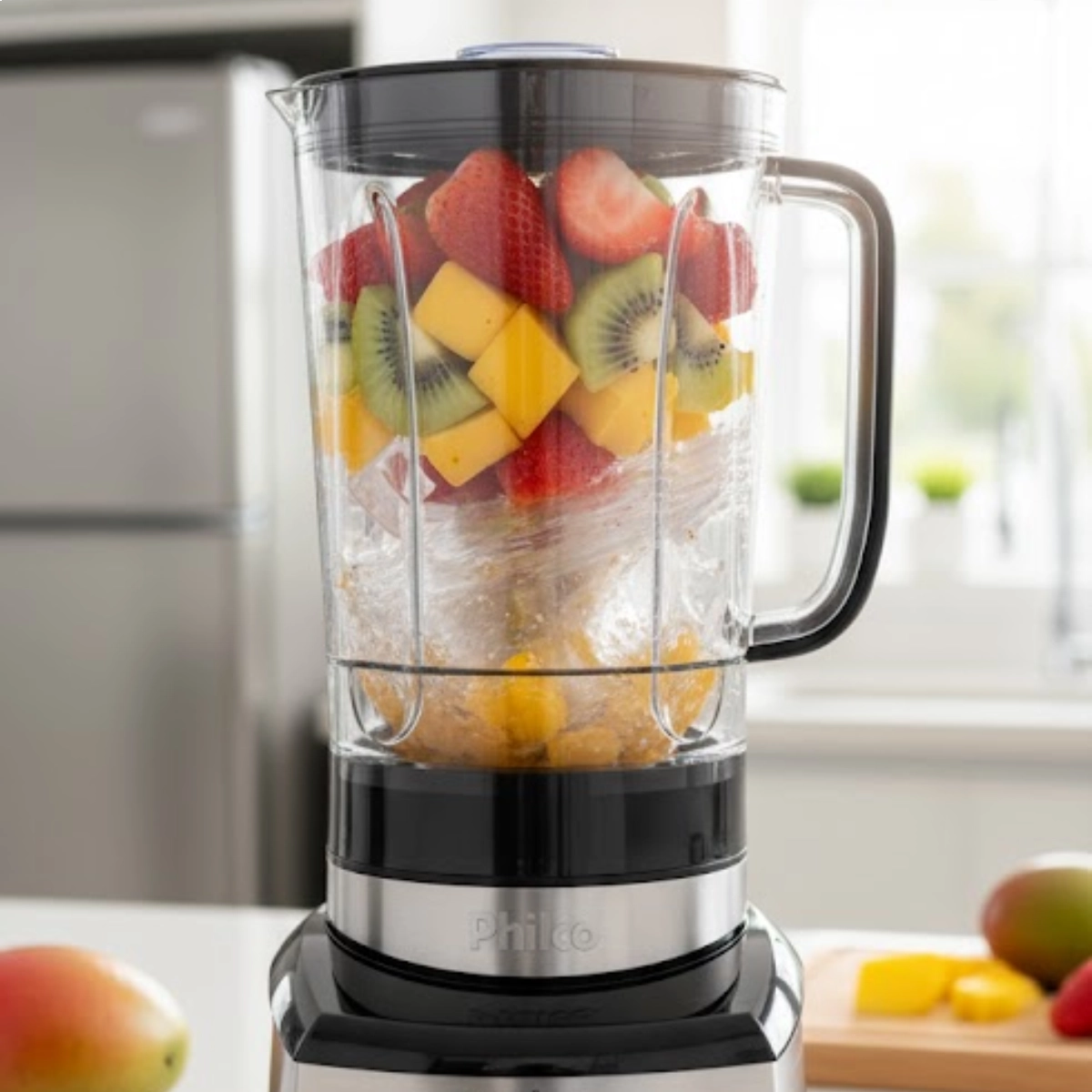 LIQUIDIFICADOR TURBO 12 VELOCIDADES GLASS 1200W PRETO 127V PHILCO