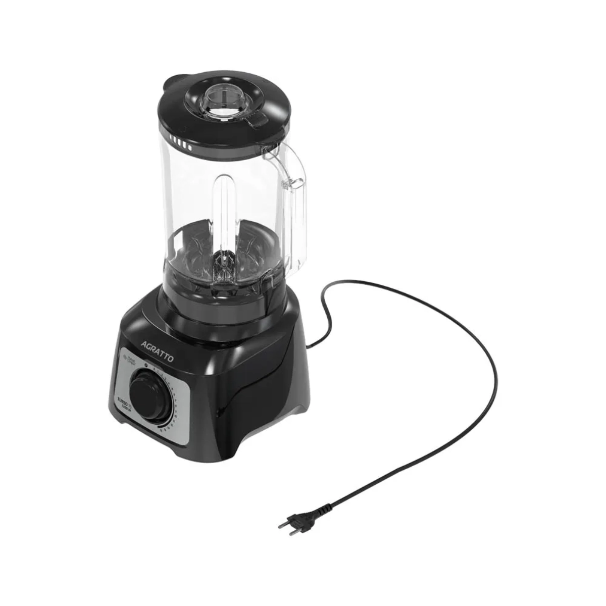 LIQUIDIFICADOR TURBO 3,2L PRETO CRISTAL 1200W 220V AGRATTO 