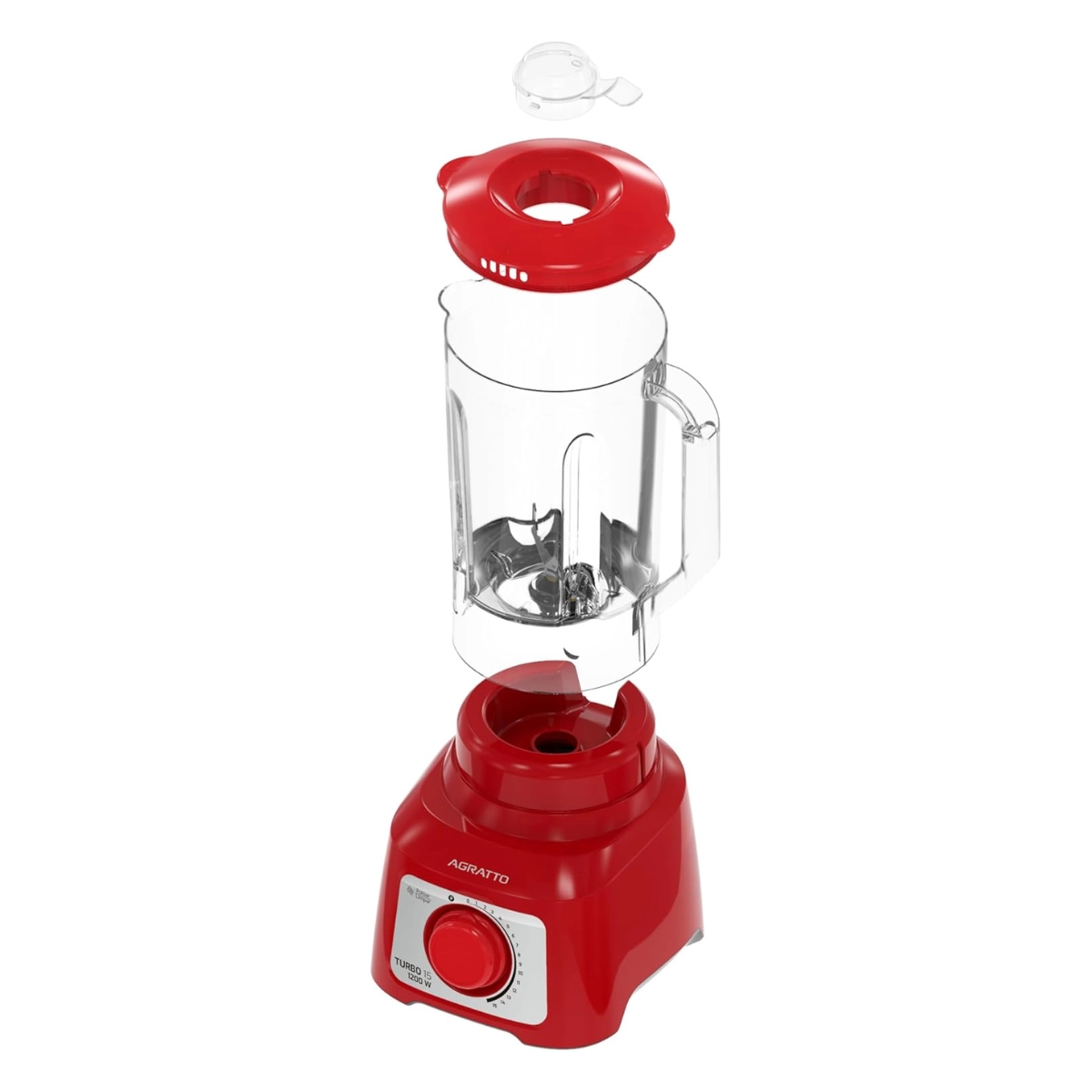 LIQUIDIFICADOR TURBO 3,2L VERMELHO CRISTAL 1200W 220V AGRATTO LIQUIDIFICADOR TURBO 3,2L VERMELHO CRISTAL 1200W 220V AGRATTO