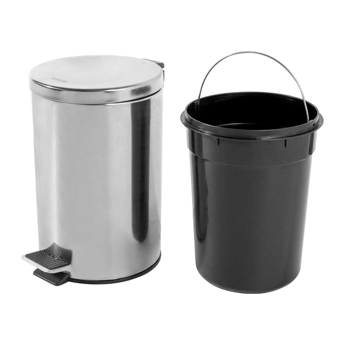 LIXEIRA REDONDA 20 LITROS INOX CINZA VONDER LIXEIRA REDONDA 20 LITROS INOX CINZA VONDER