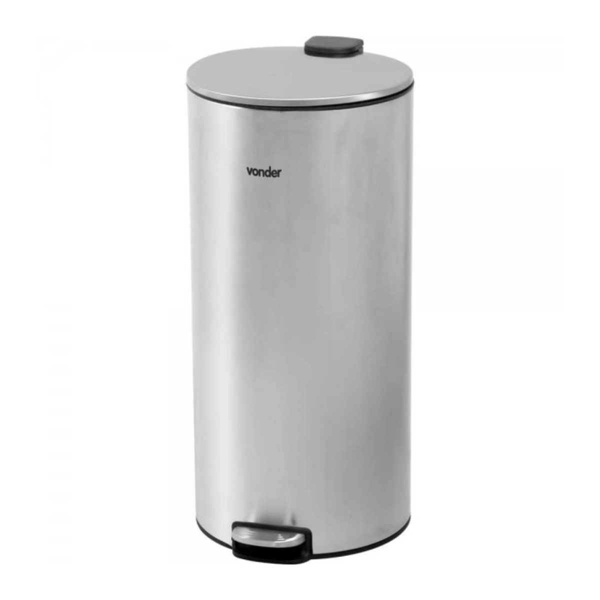 LIXEIRA REDONDA 30 LITROS INOX CINZA VONDER