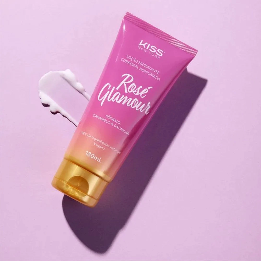 LOÇÃO CORPORAL ROSE GLAMOUR 180ML KISS NEW YORK LCB05B