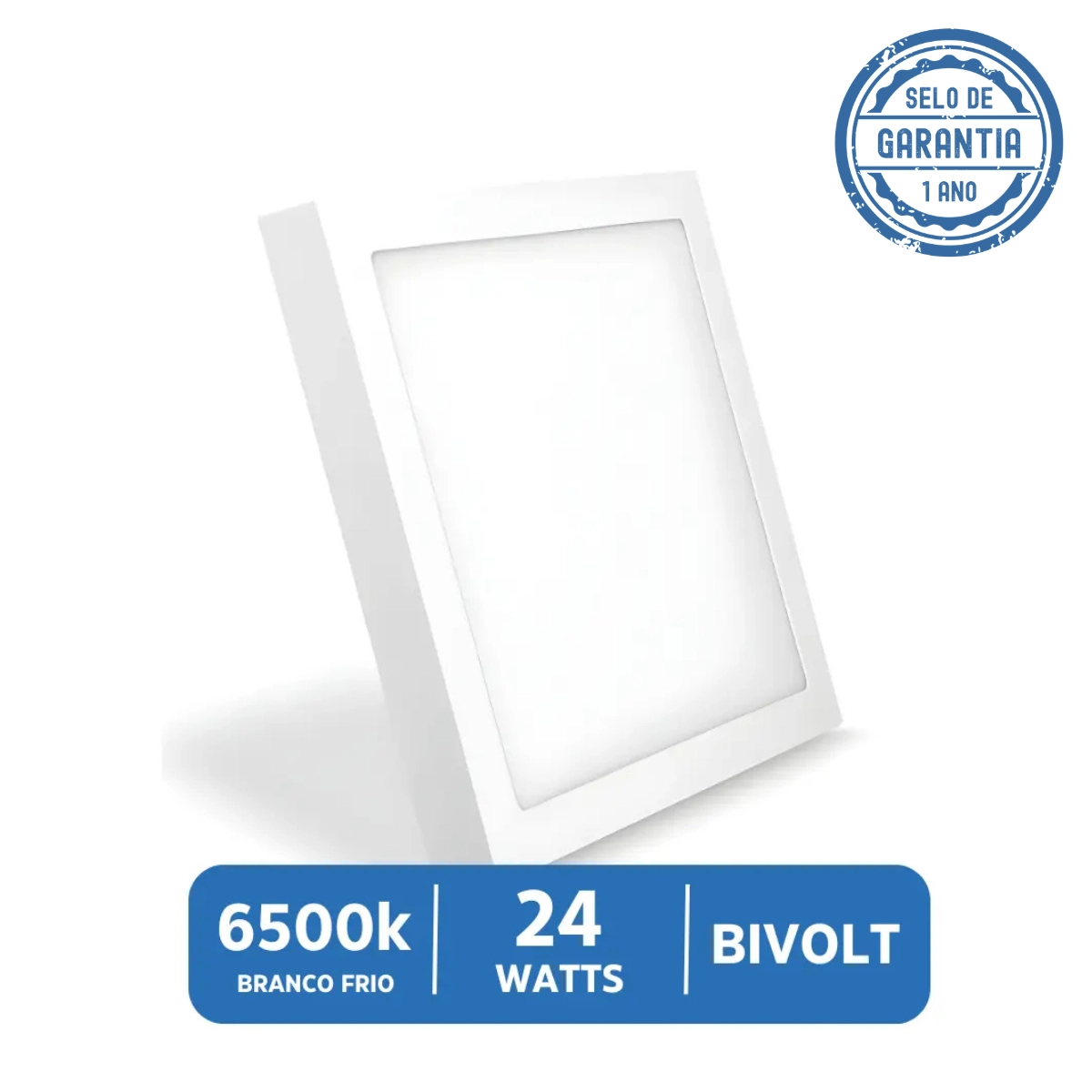 LUMINARIA QUADRADA LED DE EMBUTIR PARA TETO 24W 6500K ELGIN BRANCO LUMINARIA QUADRADA LED DE EMBUTIR PARA TETO 24W 6500K ELGIN BRANCO