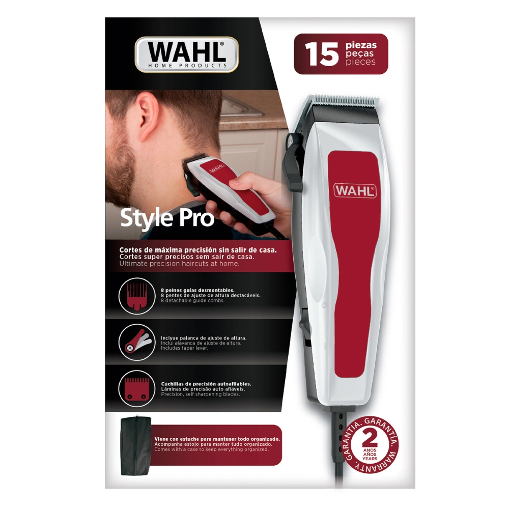 Máquina de Cortar Cabelo Wahl Style Pro Vermelho/cinza 127v Máquina de Cortar Cabelo Wahl Style Pro Vermelho/cinza 127v