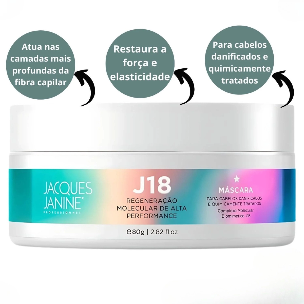 MÁSCARA CAPILAR REGENERAÇÃO MOLECULAR JACQUES JANINE J18 80G
