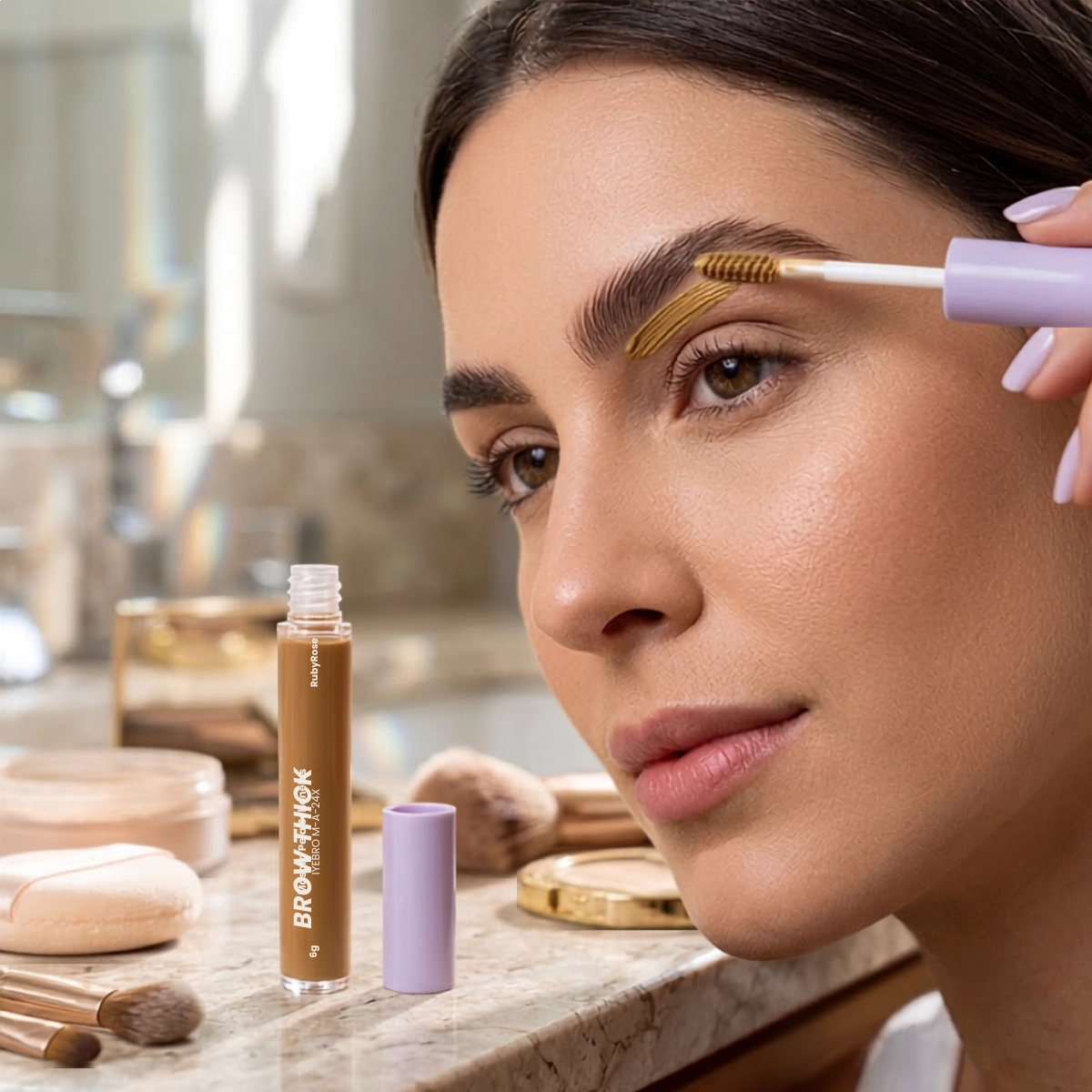 MÁSCARA DE CÍLIOS E SOBRANCELHAS 02 MEDIUM BROW IT UP LULUCA RUBY ROSE