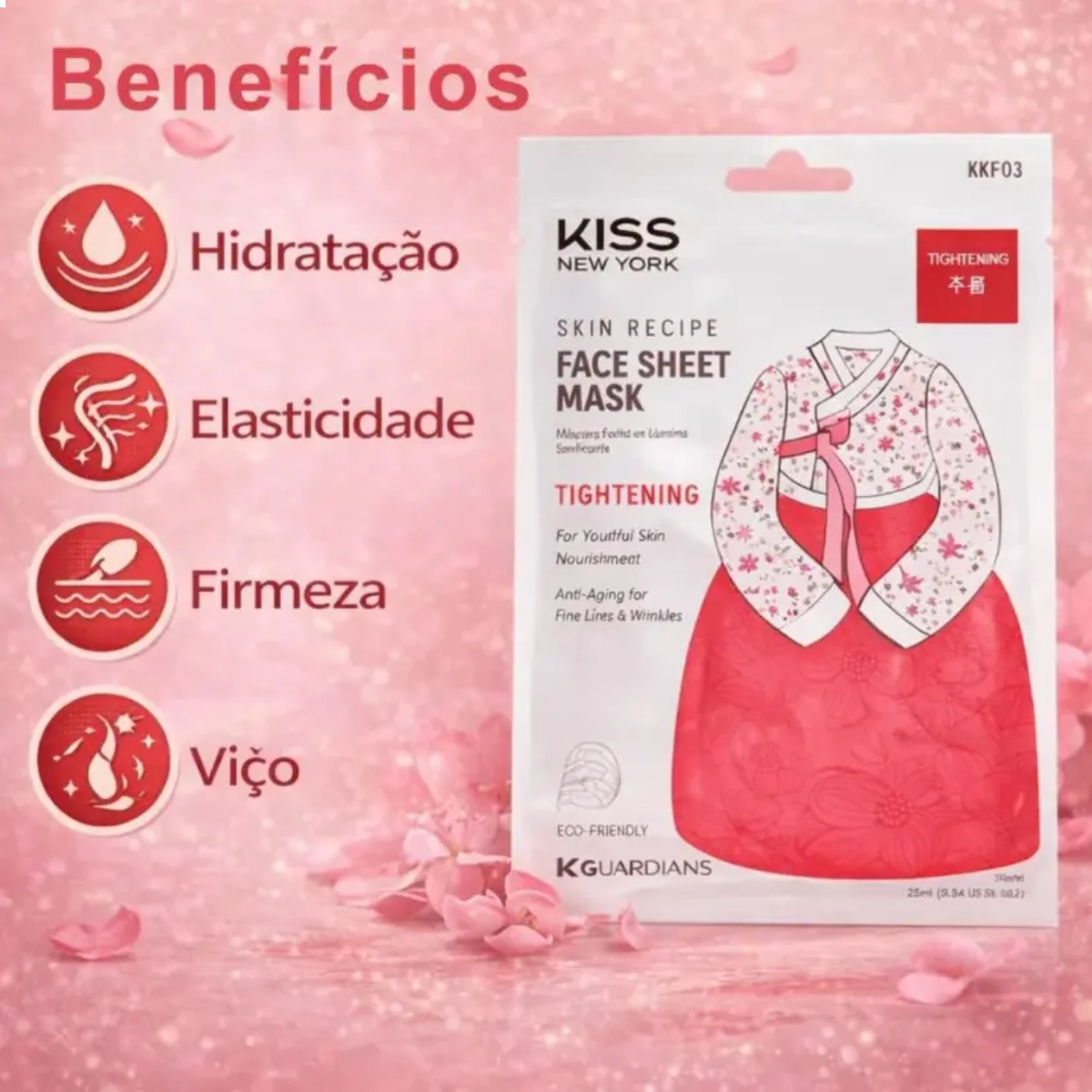 MÁSCARA FACIAL COREANA KISS NEW YORK TIGHTENING FIRMADORA