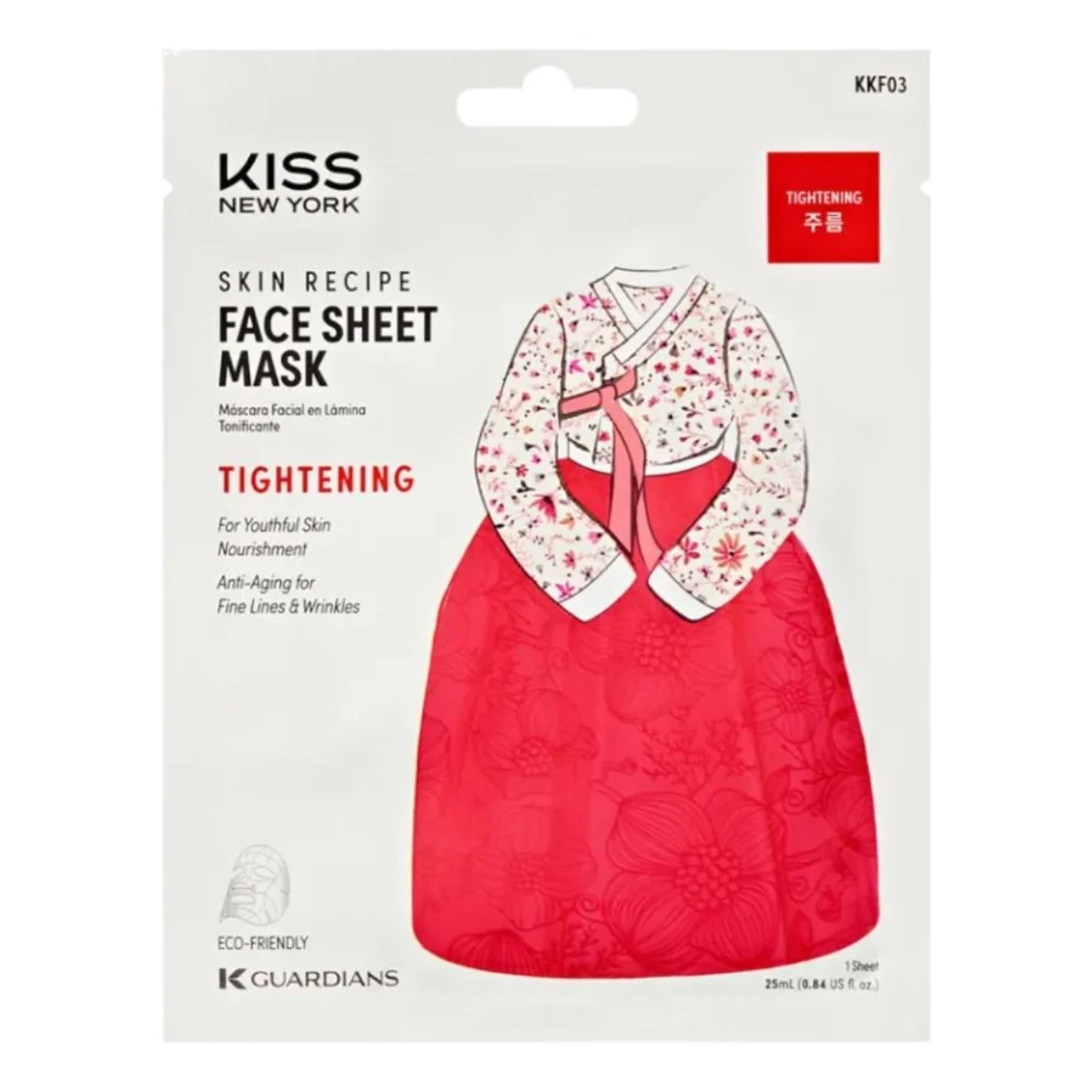 MÁSCARA FACIAL COREANA KISS NEW YORK TIGHTENING FIRMADORA