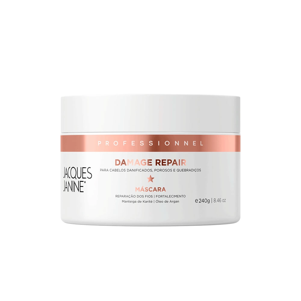 MÁSCARA PROFISSIONAL CAPILAR REPARADOR DE DANOS JACQUES JANINE 240G