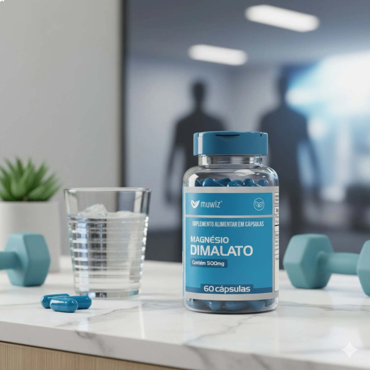 MAGNÉSIO DIMALATO SEM GLUTEN COM 60 CÁPSULAS MUWIZ MAGNÉSIO DIMALATO SEM GLUTEN COM 60 CÁPSULAS MUWIZ