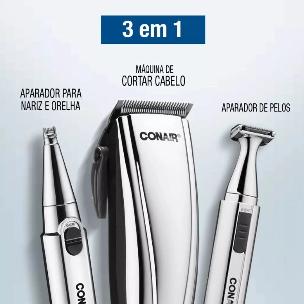 MAQUINA DE CORTE DE CABELO APARADOR DE PELOS, CONAIR - 110V