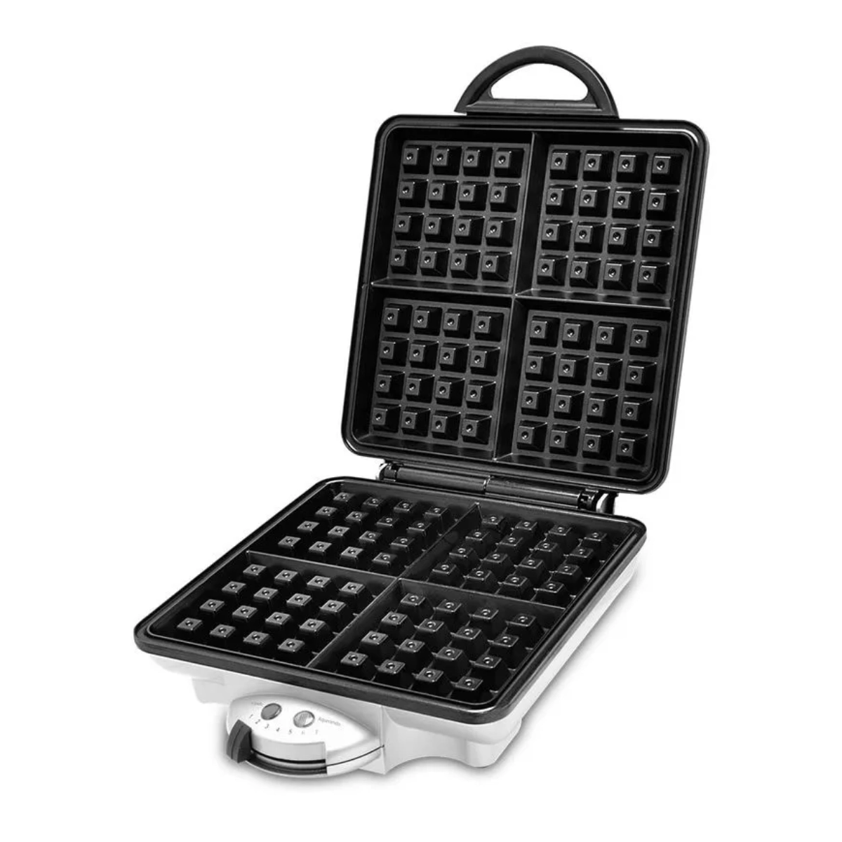 MAQUINA DE WAFFLE ANTIADERENTE PRATA 127V 1200W 4 WAFFLES MAQUINA DE WAFFLE ANTIADERENTE PRATA 127V 1200W 4 WAFFLES