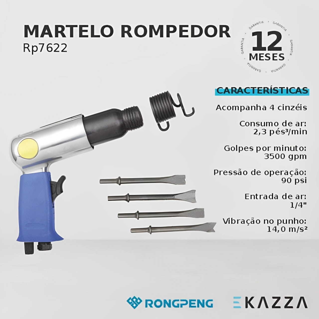 Martelo Rompedor Rongpeng 3500 Gpm 90 Psi Rp7622