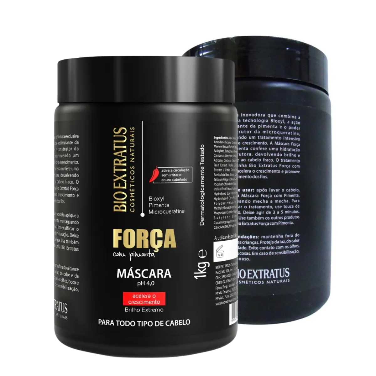 MASCARA CAPILAR FORCA PIMENTA 1KILO 