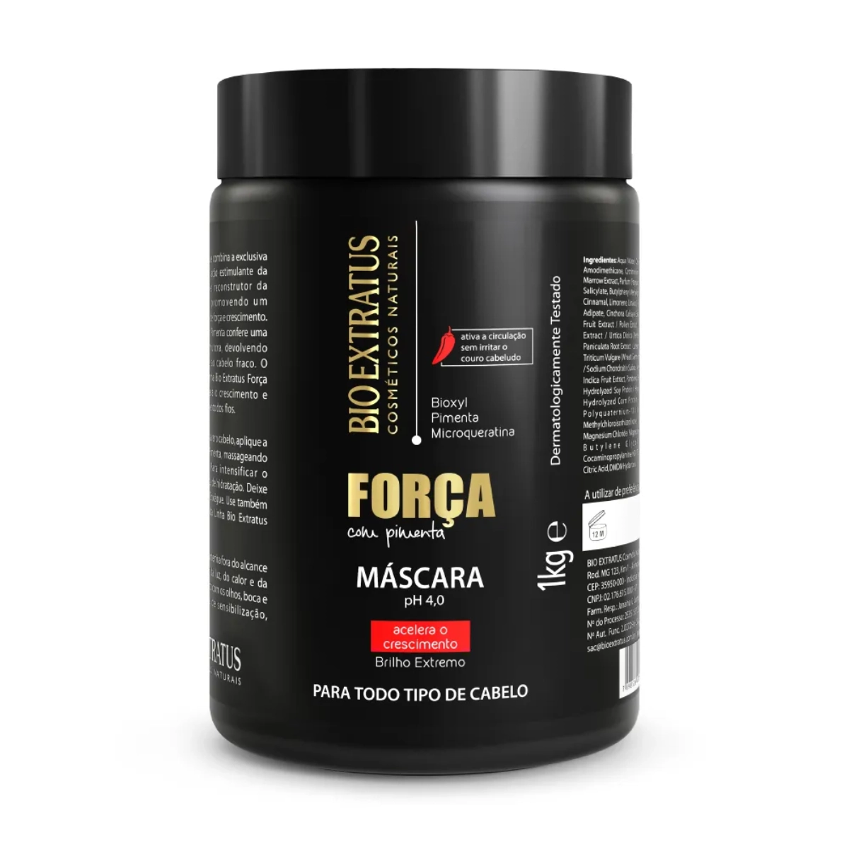 MASCARA CAPILAR FORCA PIMENTA 1KILO 