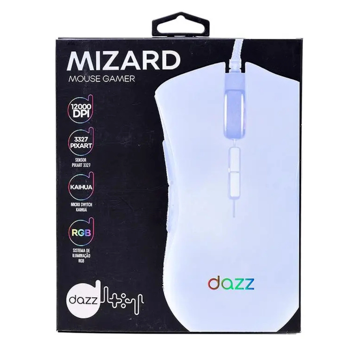 MAUSE GAMER DAZZ MIZARD USB 12000 DPI ROXO 7 BOTOES E CABO DE 1,8M MAUSE GAMER DAZZ MIZARD USB 12000 DPI ROXO 7 BOTOES E CABO DE 1,8M