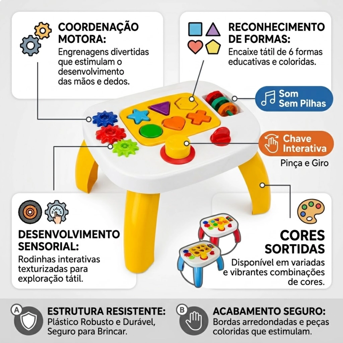 MESINHA DIDÁTICA INFANTIL EDUCATIVA INTERATIVA KENDY SORTIDA MESINHA DIDÁTICA INFANTIL EDUCATIVA INTERATIVA KENDY SORTIDA