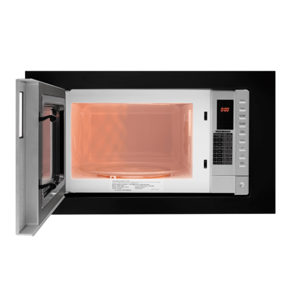 MICRO-ONDAS DE EMBUTIR FISCHER FIT LINE 25 LITROS COM FUNÇÃO DESCONGELAR