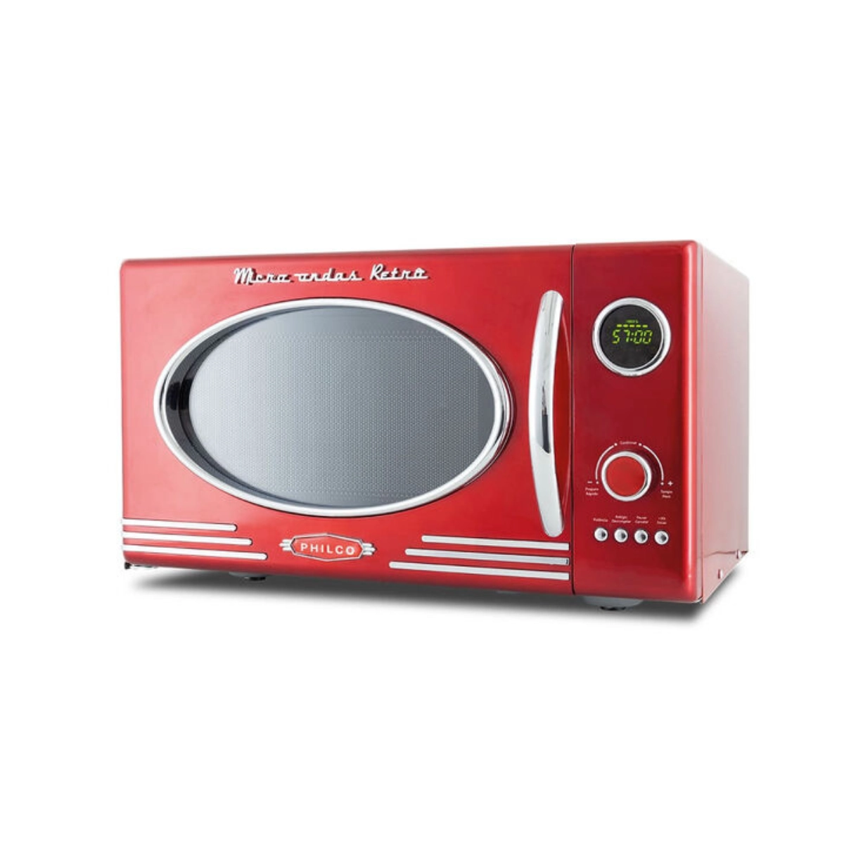 MICRO-ONDAS PHILCO 28 LITROS RETRÔ VERMELHO PMR28V 127 VOLTS