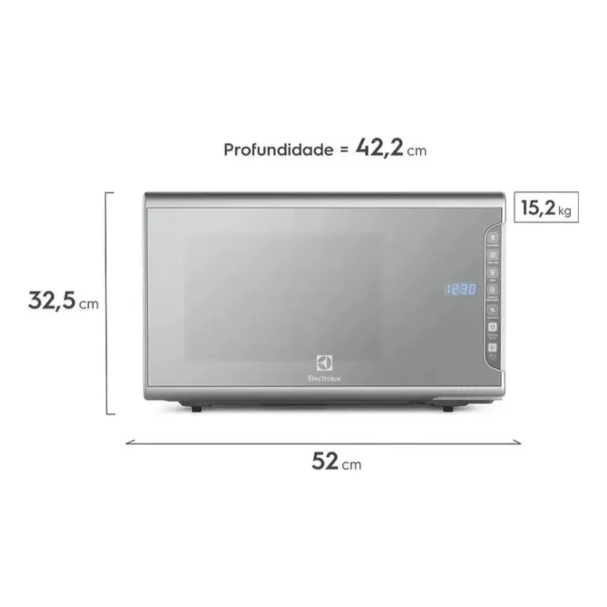 MICROONDAS ELECTROLUX 31L INOX 127V ESPELHADO 1600W E FUNÇÃO TIRA ODOR MICROONDAS ELECTROLUX 31L INOX 127V ESPELHADO 1600W E FUNÇÃO TIRA ODOR