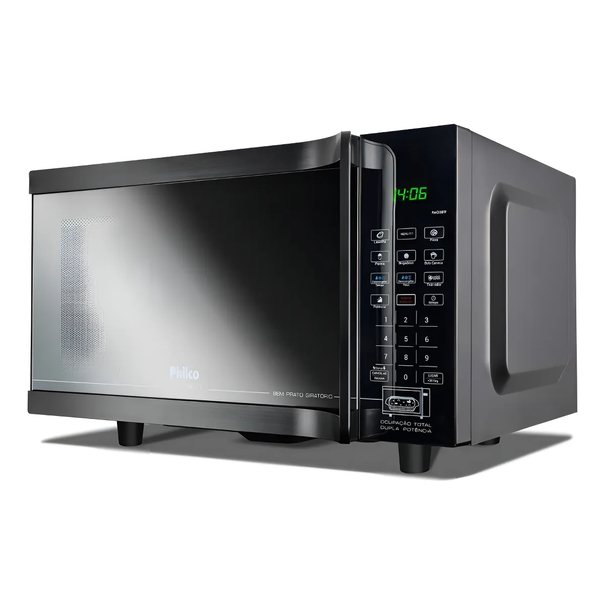 MICROONDAS FLAT PMO28TF 28 LITROS 127V 1400W PRETO PHILCO MICROONDAS FLAT PMO28TF 28 LITROS 127V 1400W PRETO PHILCO