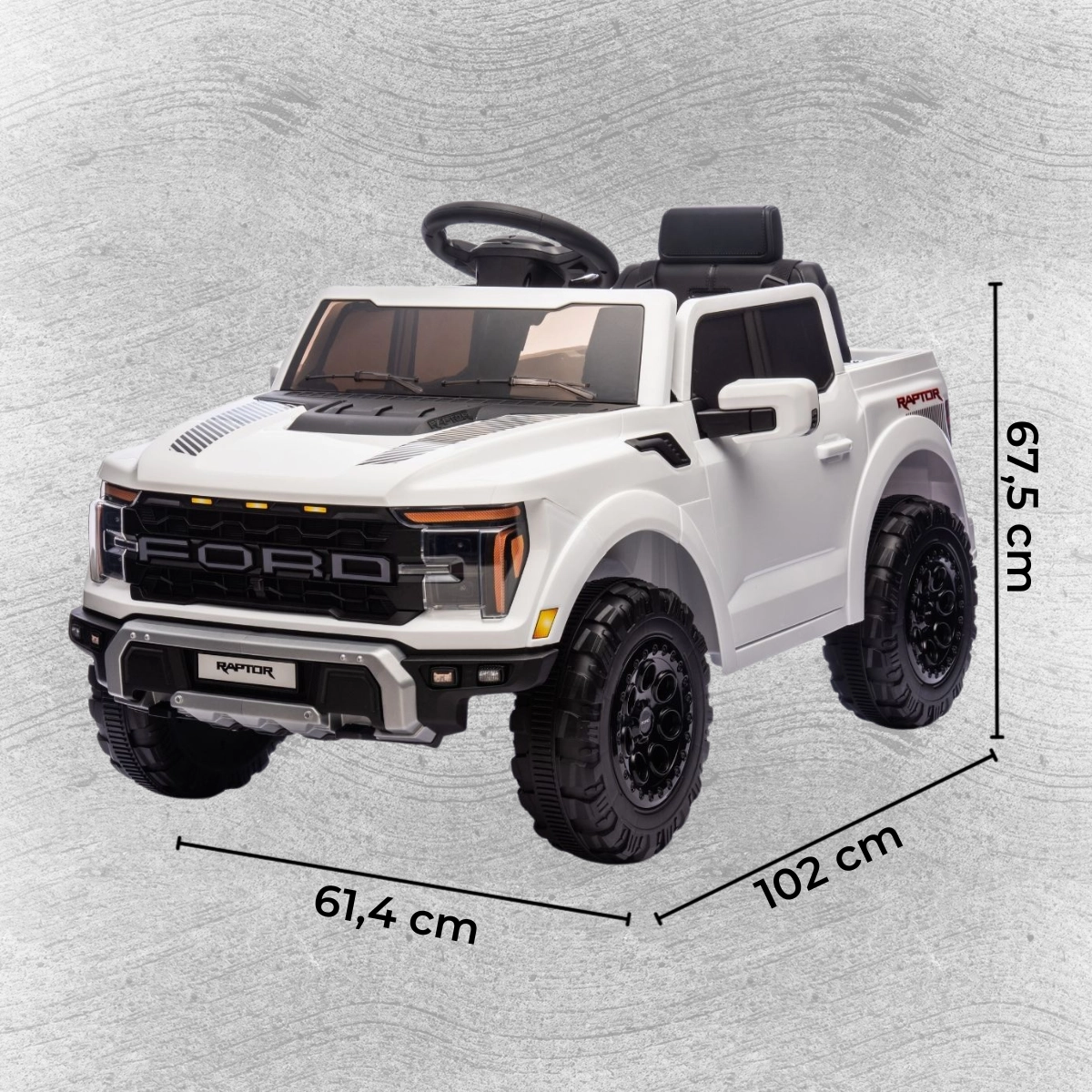 MINI CAMINHONETE ELETRICA FORD F-150 RAPTOR BRANCO 12V IMPORTWAY MINI CAMINHONETE ELETRICA FORD F-150 RAPTOR BRANCO 12V IMPORTWAY